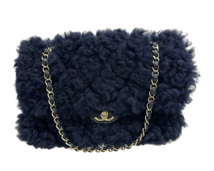 シャネル CHANEL シアリング ファー ラムスキン マトラッセ チェーン ショルダー バッグ