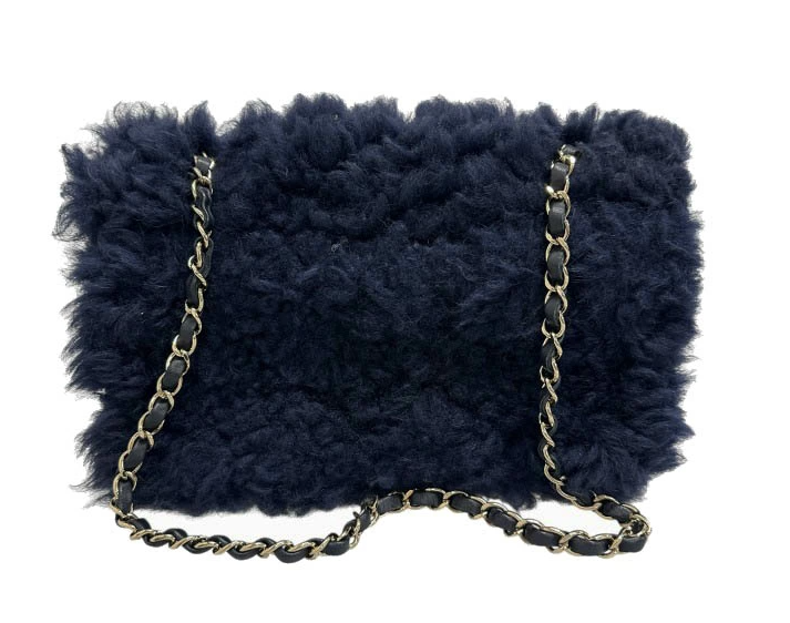 シャネル CHANEL シアリング ファー ラムスキン マトラッセ チェーン ショルダー バッグ