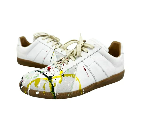 メゾンマルジェラ Maison Margiela Replica レプリカ ペイント レザースニーカー ジャーマントレーナー S57WS0240