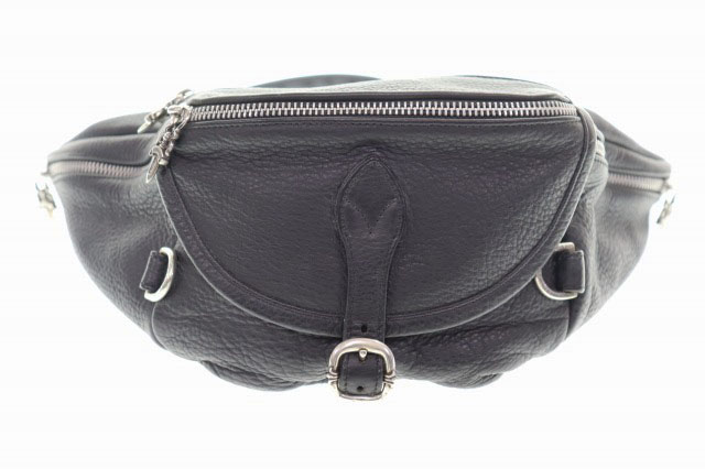 クロムハーツ CHROME HEARTS SNAT PACK #1 BLACK スナットパック ショルダー ウエスト バッグ ブラック インボイス原本付き