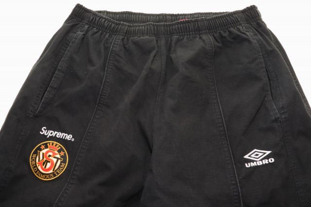 シュプリーム SUPREME × UMBRO 23AW COTTON RIPSTOP TRACK PANT BLACK M アンブロ コットン リップストップ トラック パンツ ブラック