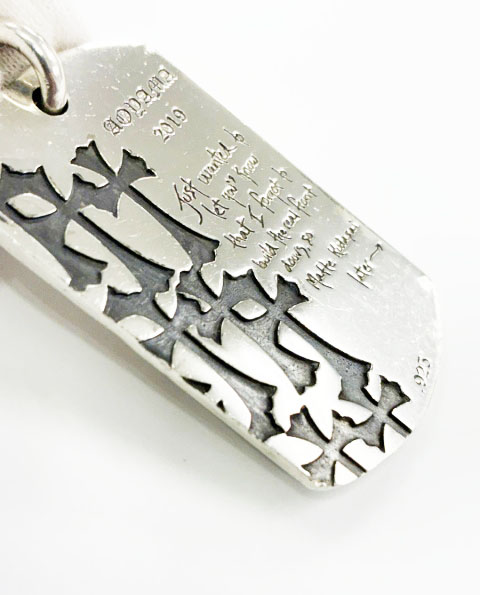 クロムハーツ CHROME HEARTS D TAG LRG LTD ラージ ドッグタグ シルバー ネックレス