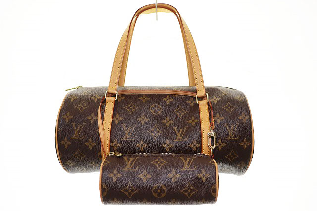 ルイヴィトン LOUIS VUITTON パピヨン30 ハンドバッグ ポーチ付き レザー モノグラム キャンバス