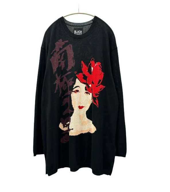 ヨウジヤマモト YOHJI YAMAMOTO BLACK Scandal ブラック スキャンダル 19SS 南極2号 ジャガードニット HH-K07-095