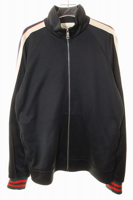 グッチ GUCCI TECHNICAL JERSEY JACKET BLACK SIZE M 474634 X5T39
