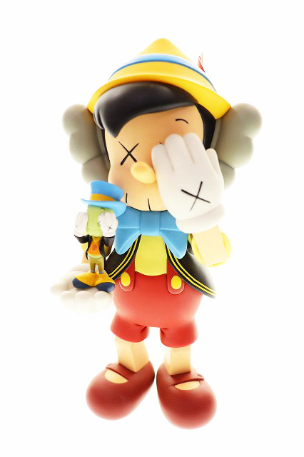 オリジナルフェイク Original Fake DISNEY PINOCCHIO ＆ JIMINY CRICKET DESIGNED BY KAWS MEDICOM TOY 2010 ディズニー ピノキオ ジミニー クリケット カウズ メディコムトイ コラボ フィギュア
