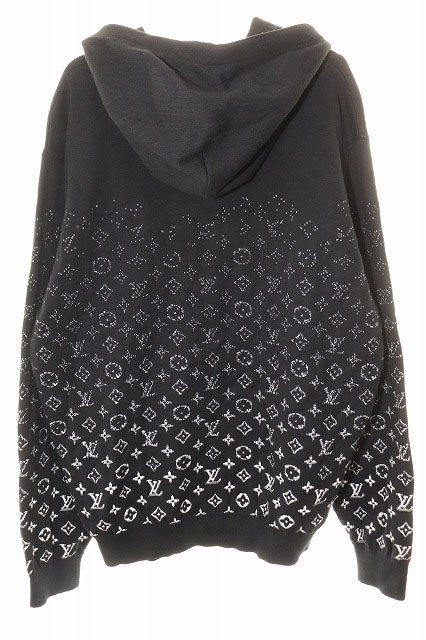 ルイヴィトン LOUIS VUITTON 22AW モノグラム グラディエント フーディ Lサイズ RM222Q USO HNN45W ニット プルオーバー パーカー ブラック