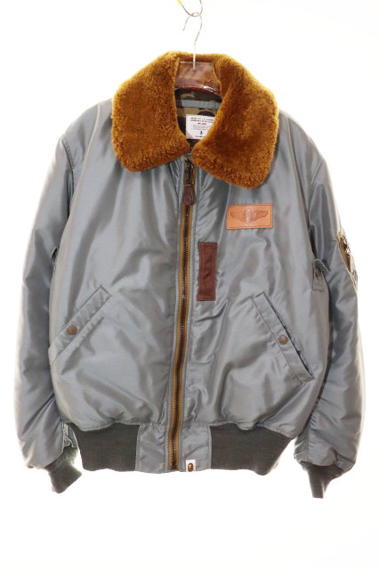 アベイシングエイプ A BATHING APE × TOYS McCOY MARITIME BAPE S-R SQUADRON L 001HJ9831907 トイズ マッコイ フライトジャケット