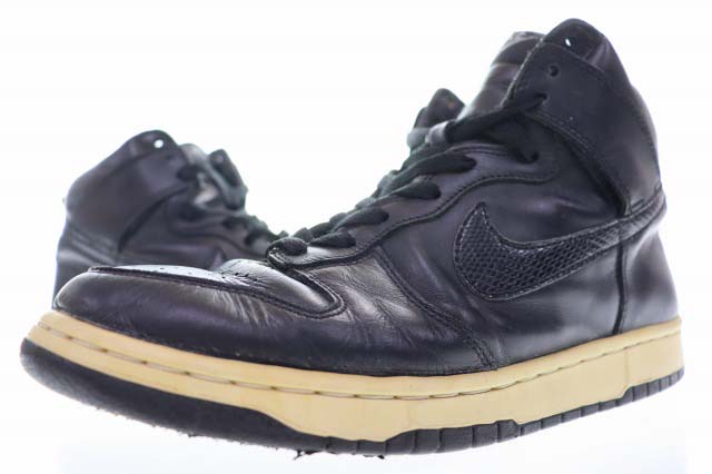 ナイキ NIKE × STUSSY 観賞用 2001 DUNK HI PLUS B BLACK SNAKE 28cm 302763-001