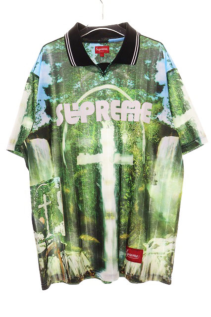 シュプリーム SUPREME × TADANORI YOKOO 21AW SOCCER JERSEY Lサイズ 横尾忠則 サッカー ジャージ