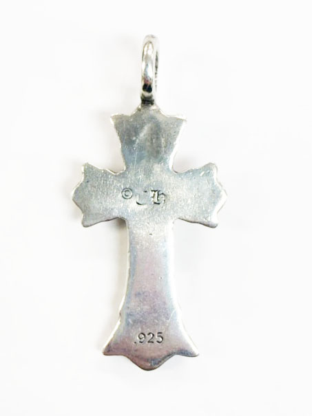 クロムハーツ CHROME HEARTS DBL CH CRS P DMND ダブル CH クロス チャーム パヴェ ダイヤ シルバー ネックレス ペンダント トップ