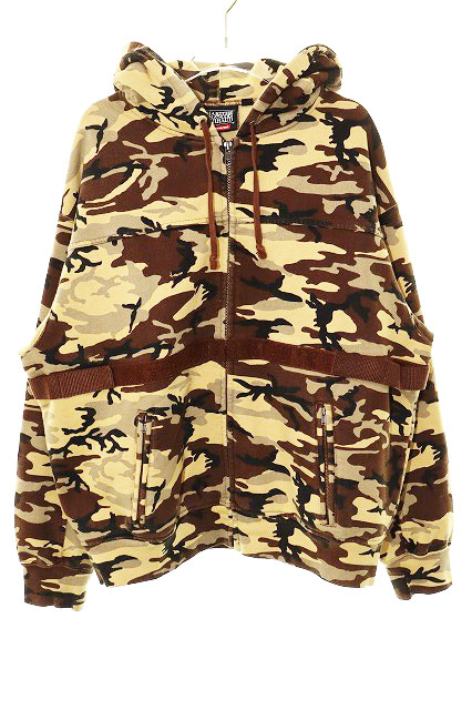 シュプリーム SUPREME × MARITHE+FRANCOIS GIRBAUD 25SS ZIP UP HOODED SWEATSHIRT Sサイズ カモ柄 迷彩 ジップアップ パーカー