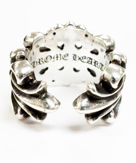 クロムハーツ CHROME HEARTS DBL FLRL CRS 19号 ダブル フローラル クロス リング シルバー 指輪