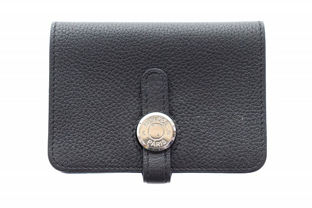 エルメス HERMES DOGON CARD CASE NOIR BLACK