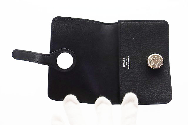 エルメス HERMES DOGON CARD CASE NOIR BLACK