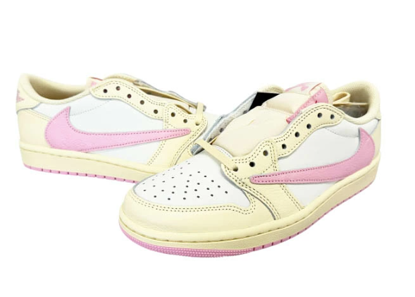 ナイキ NIKE ×Travis Scott トラヴィス スコット AIR JORDAN 1 RETRO LOW OG Muslin Shy Pink IQ7604-100 24.5