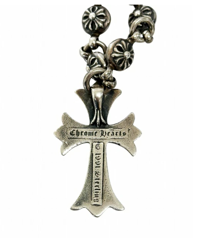 クロムハーツ CHROME HEARTS #1 CRSBL CHN SML CH CRS クロスボール チェーン スモール CH クロス ネックレス ブラックダイヤ カスタム