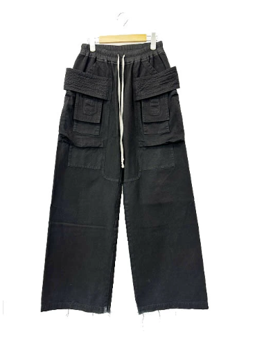 リックオウエンス Rick Owens DRKSHDW ダークシャドウ CVS Creatch Wide Cargo Drawstring Pants DU01E3394 XS
