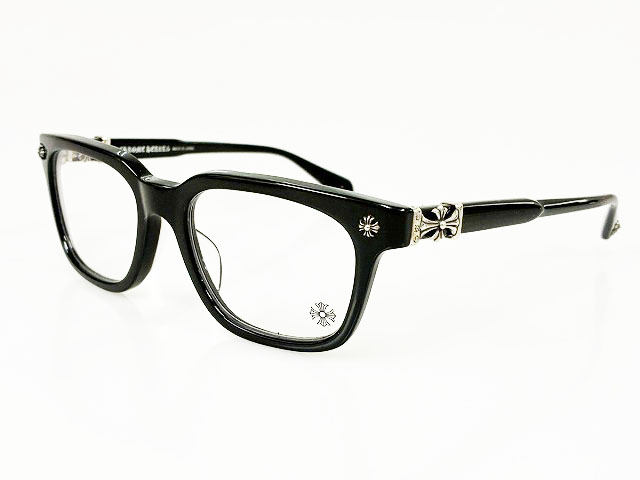クロムハーツ CHROME HEARTS COX UCKER CHクロステンプル ウェリントンフレーム メガネ サングラス アイウェア ブラック 眼鏡