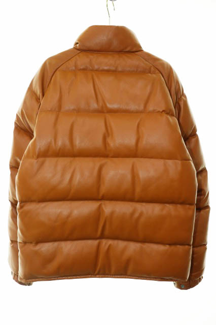 アベイシングエイプ A BATHING APE LEATHER CLASSIC DOWN JACKET BROWN M 2017-18 レザー クラシック ダウン ジャケット ブラウン