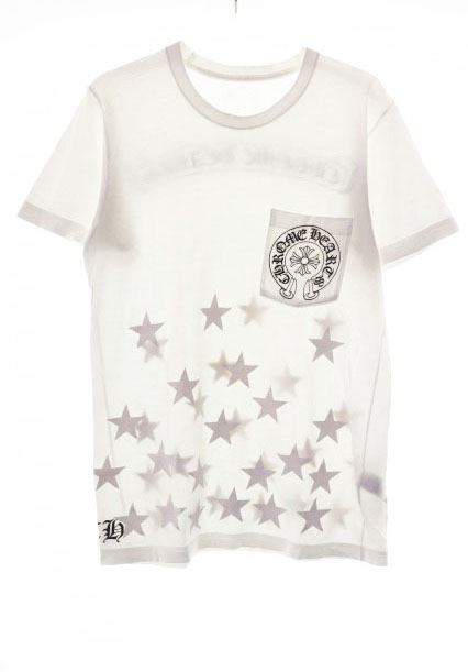 クロムハーツ CHROME HEARTS バック スクロールラベル スター プリント 半袖 Tシャツ