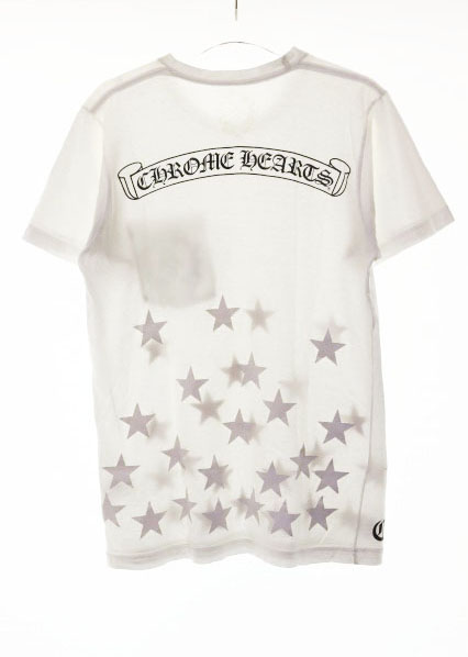 クロムハーツ CHROME HEARTS バック スクロールラベル スター プリント 半袖 Tシャツ