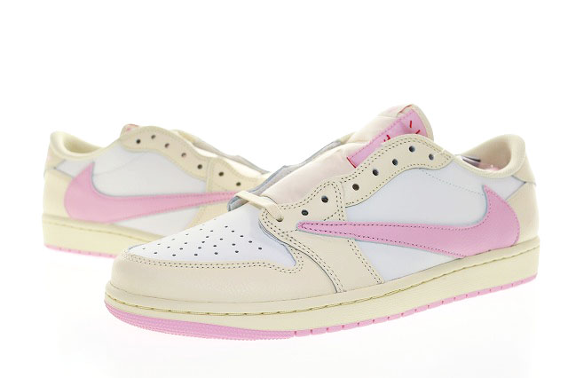 ナイキ NIKE × TRAVIS SCOTT AIR JORDAN 1 RETRO LOW OG 28.5cm MUSLIN/SHYPINK IQ7604-100