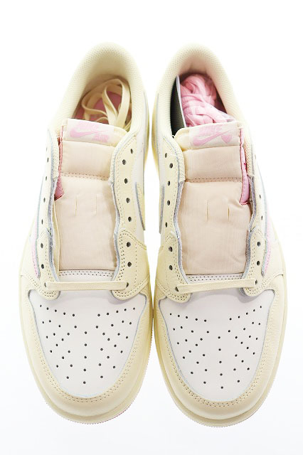 ナイキ NIKE × TRAVIS SCOTT AIR JORDAN 1 RETRO LOW OG 28.5cm MUSLIN/SHYPINK IQ7604-100