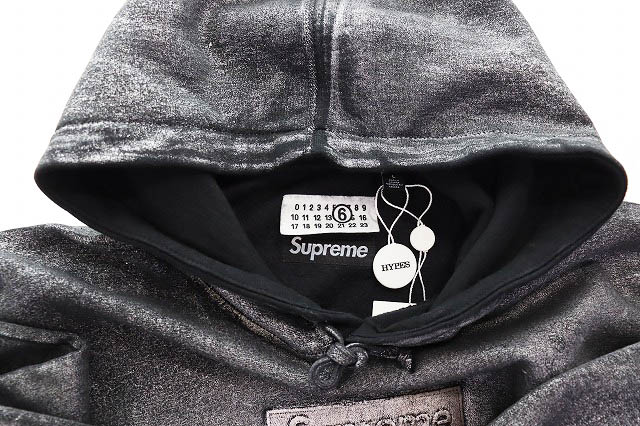 SUPREME × MM6 MAISON MARGIELA 24SS FOIL BOX LOGO HOODED SWEAT SHIRT