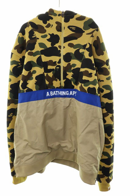 アベイシングエイプ A BATHING APE BAPE 1ST CAMO HALF ZIP PULLOVER HOODIE 2XL