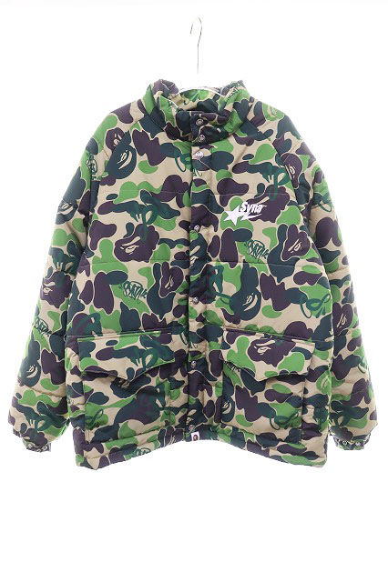 アベイシングエイプ A BATHING APE × SPOTIFY × SYNA BY CENTRAL CEE CAMO PUFFER JACKET