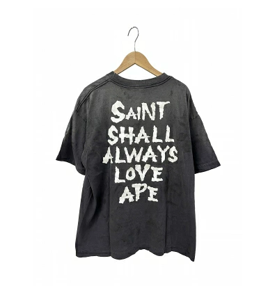 セントマイケル SAINTMICHAEL ×A BATHING APE ア ベイシング エイプ 26SS BAPE_SS T-SHIRT/ALWAYS LOVE/BK SM-MK3-0000-C49 L