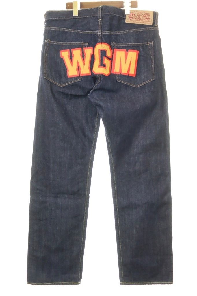 アベイシングエイプ A BATHING APE SHARK DENIM WGM XLサイズ シャーク ペイント デニム パンツ