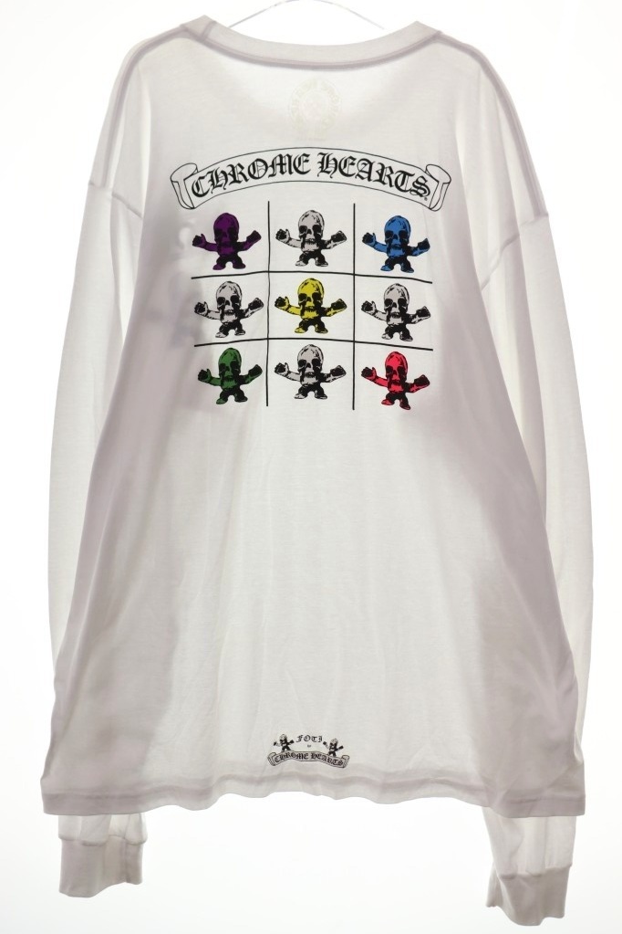 クロムハーツ CHROME HEARTS FOTI L/S TEE WHITE XXL フォティ ハリスティータ プリント ロンT 長袖 ホワイト