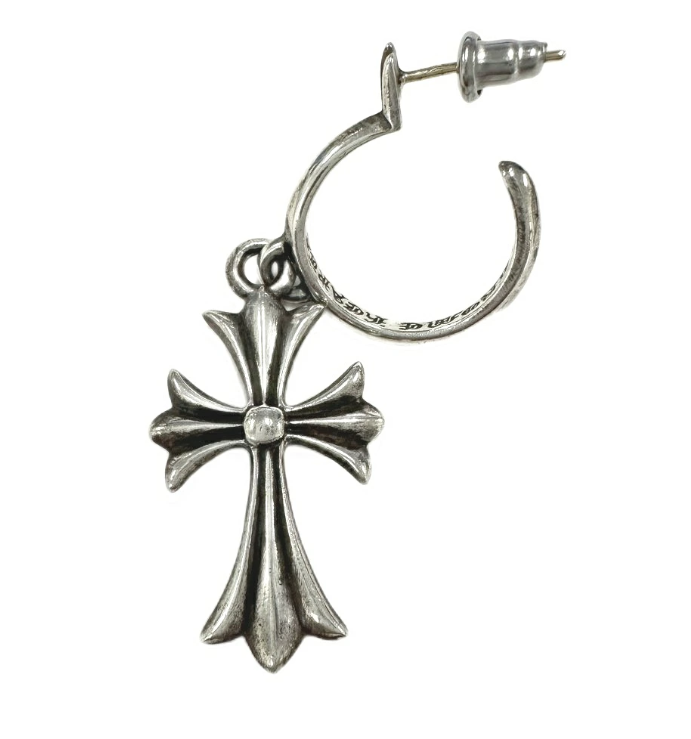クロムハーツ CHROME HEARTS TINY CH CROSS タイニーCHクロス フープ ピアス SILVER 925